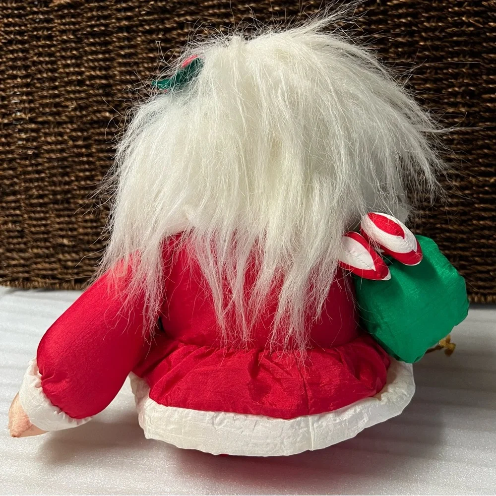 Vintage Norfin ParaCutes Troll Santa Doll with Elf in a Bag Plush Original Tags